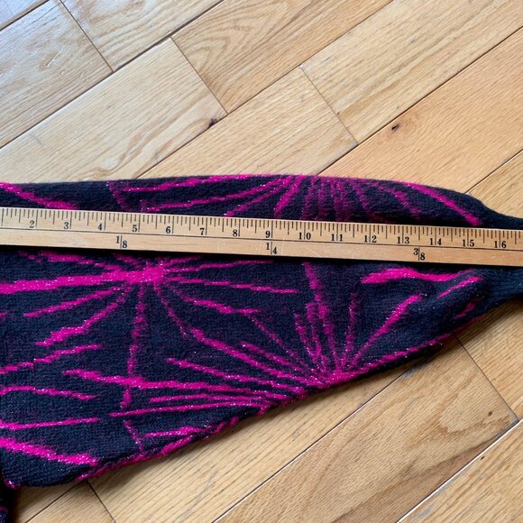 Vintage Country Romance Black & Hot Pink Abstract Burst Sweater (80s/90s) - Picture 8 of 9